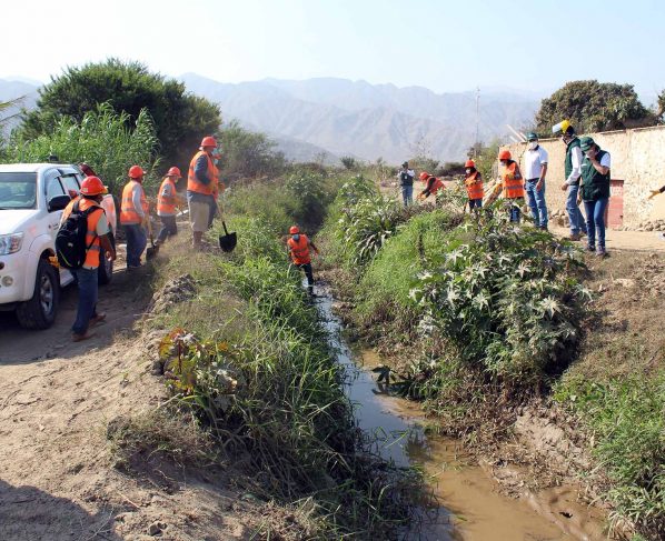 Invierten más de S/ 597 mil para el mantenimiento de canales en Los Molinos y Ocucaje