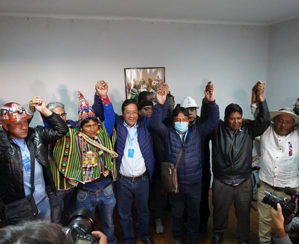 Luis Arce, el candidato del MAS, celebra un triunfo que da por seguro en Bolivia