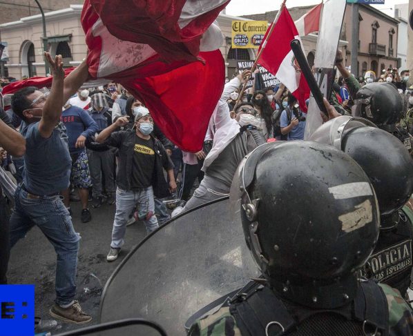Día de protestas en Lima contra nuevo presidente de Perú y salida de Vizcarra
