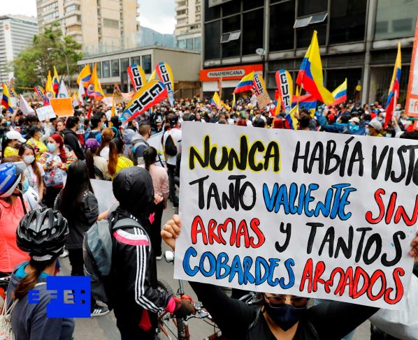 Multitudinarias marchas en Colombia en el inicio del segundo paro nacional
