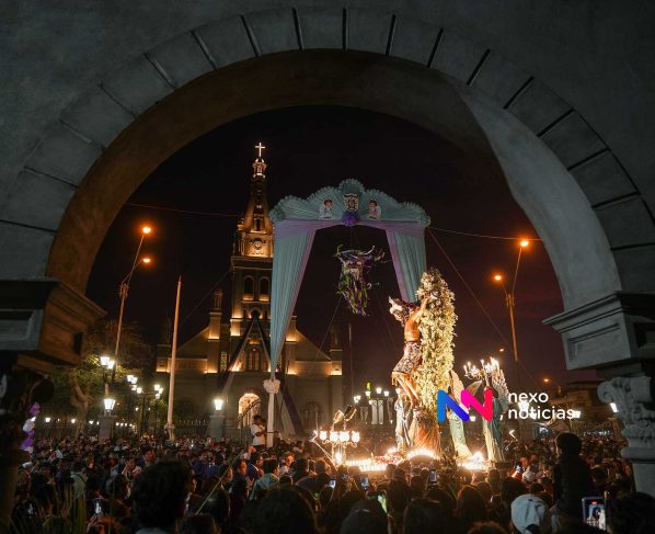 Fieles acompañaron al Señor de Luren en su segundo recorrido procesional