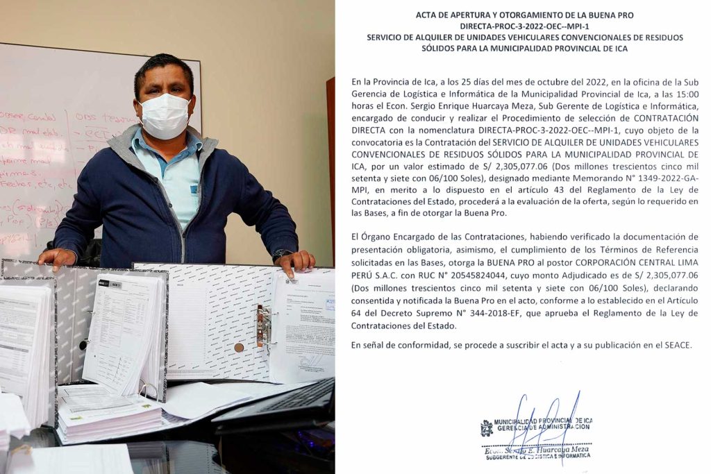 Municipio de Ica alquila compactadores con precios superiores a anterior contrato