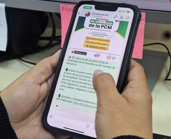 PCM lanza canal de WhatsApp para brindar información y servicios a la ciudadanía