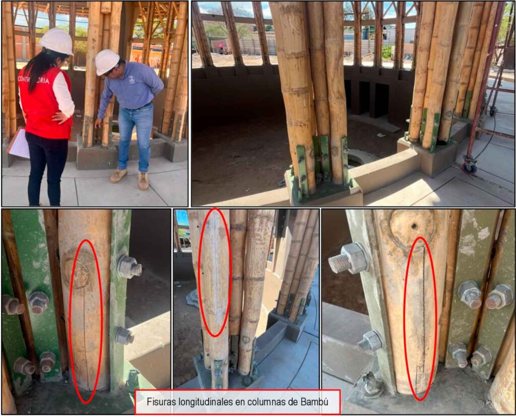 Contraloría advierte deficiencias en obra del zoológico municipal placas con cangrejeras y fisuras en columnas de bambú