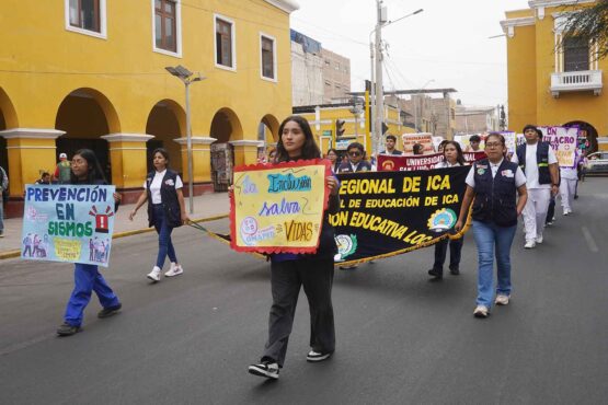 Con pasacalle y simulador de sismos sensibilizan a la población ante el Simulacro Nacional Multipeligro