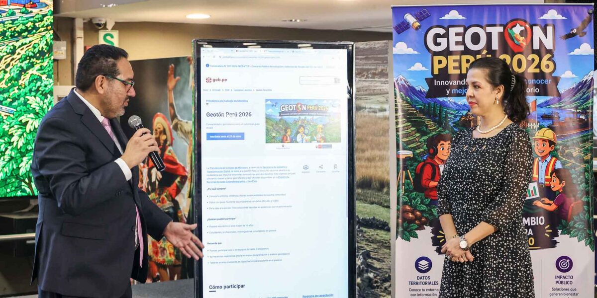 PCM lanza la “Geotón Perú 2026” para promover soluciones innovadoras con datos georreferenciados