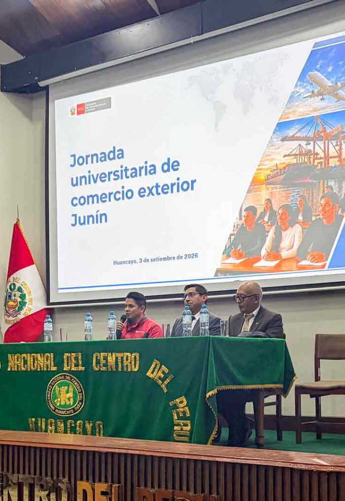 Mincetur impulsa Jornadas Universitarias de Comercio Exterior en Junín para fortalecer la cultura exportadora
